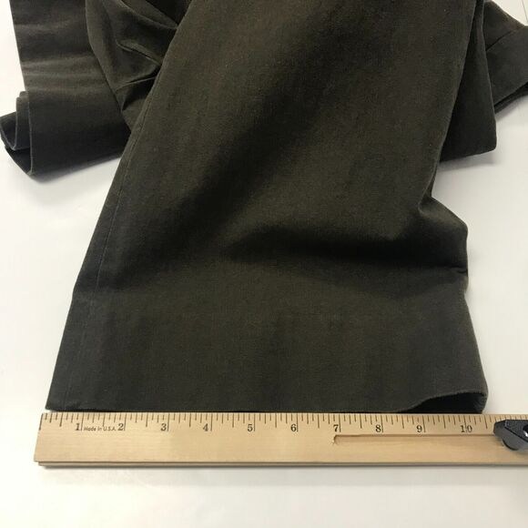 Banana Republic Pants Womens 12 Olive Green Flat Front Mid Rise Flare Stretch - Picture 11 of 11